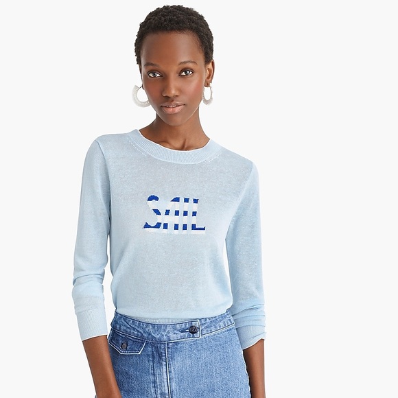 J Crew NWT Blue Sail Sweater - Picture 3 of 4